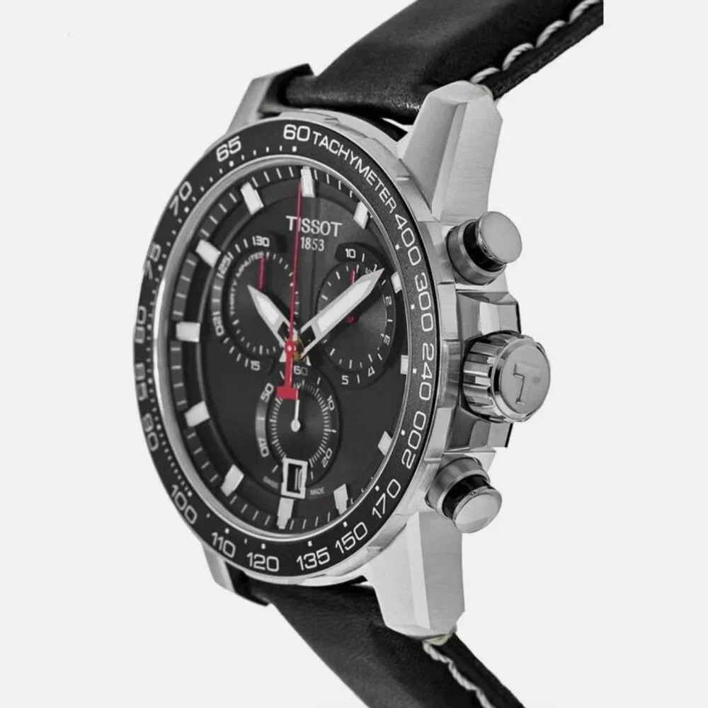 New Tissot Supersport Black Dial Black Men's Watch With Papers
